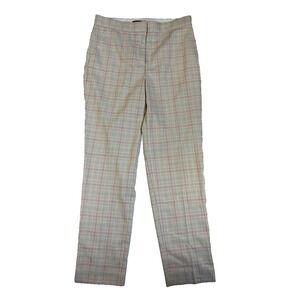 Ann Taylor Women's 4 Plaid Trouser Dressy Ankle Pants Preppy Career Office Work